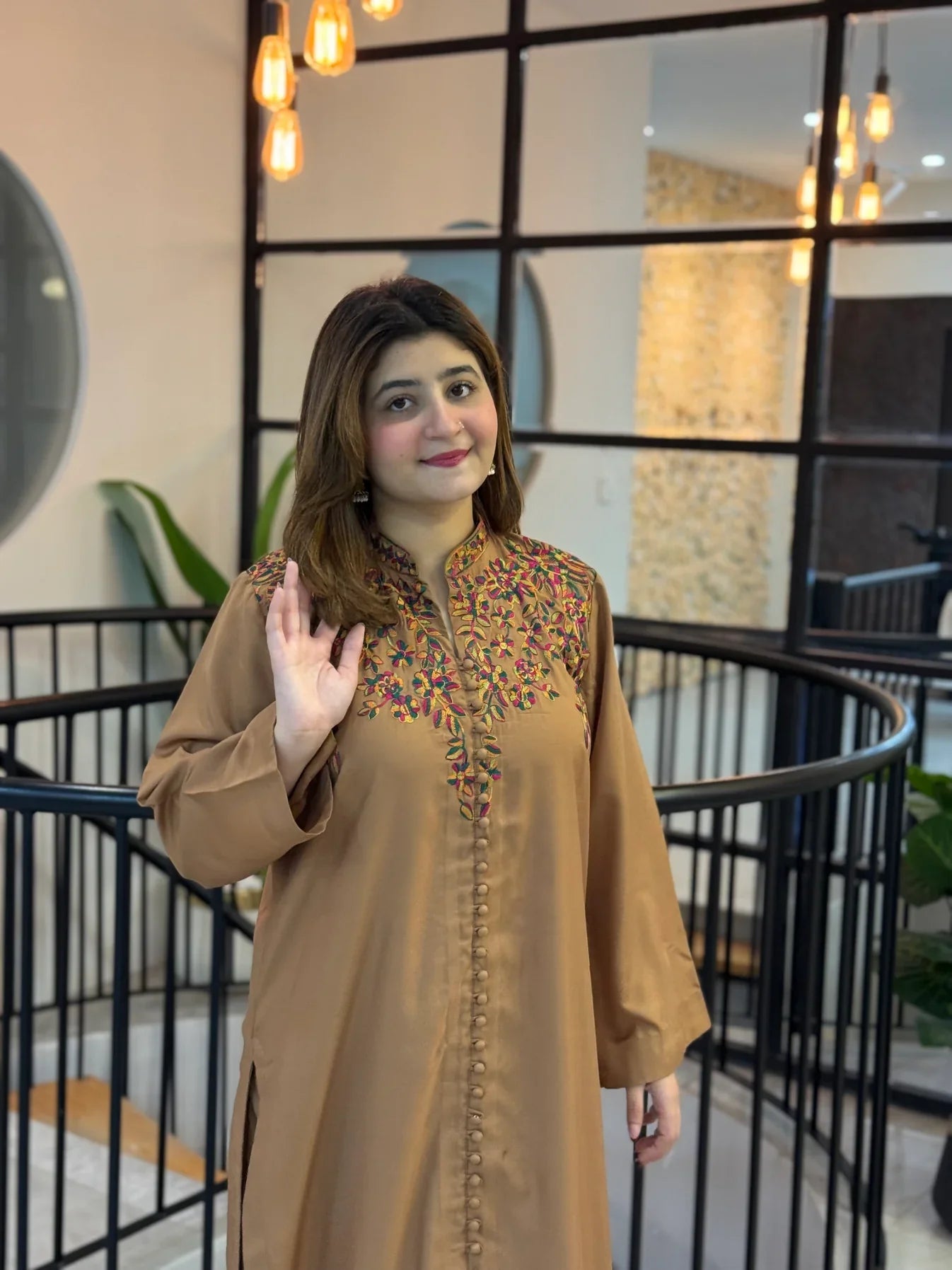 Umzay Special Brown EMB 2PC